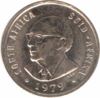() Монета ЮАР (Южная Африка) 1979 год 10  ""   Никель  UNC
